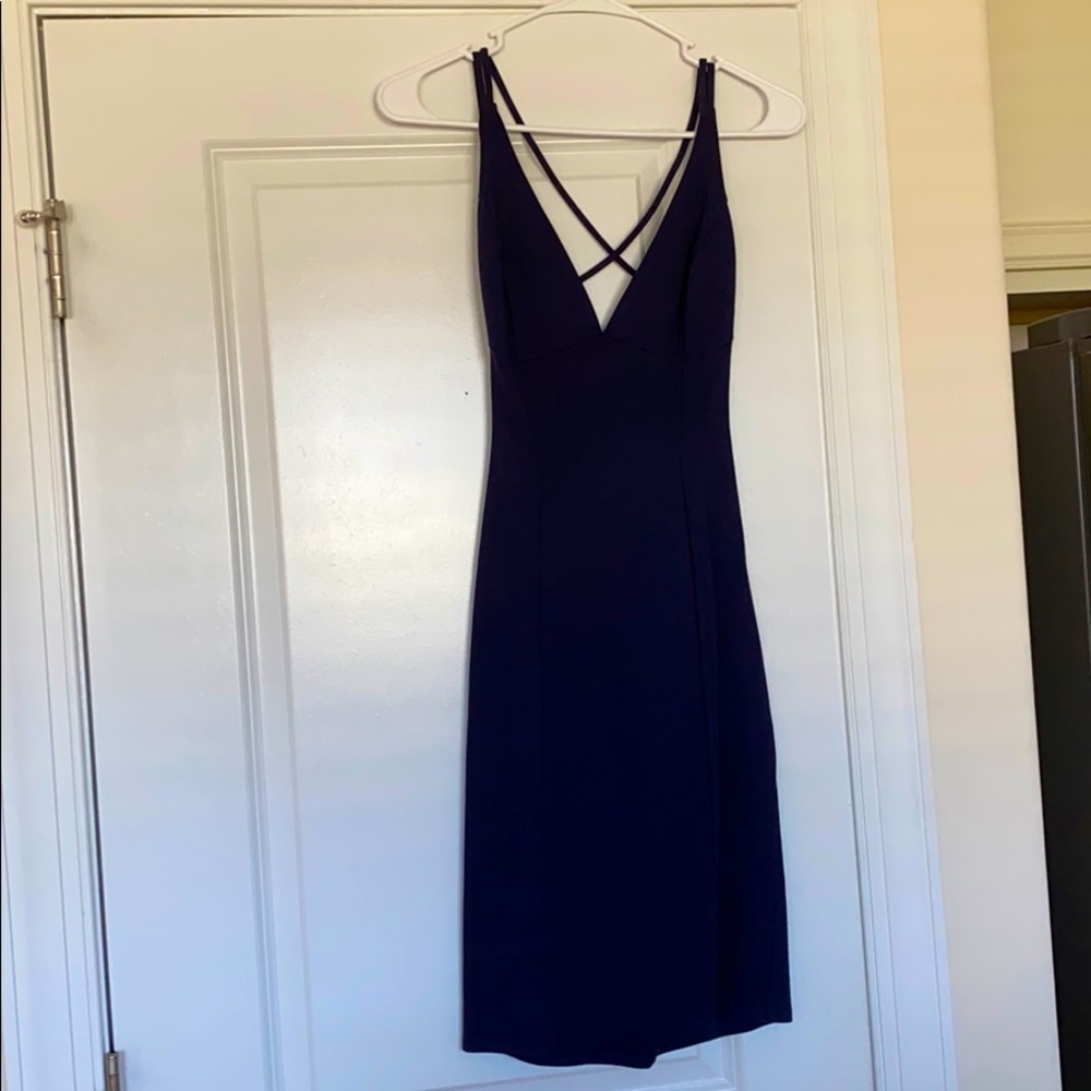 LuLu’s Navy backless bodycon dress NEVER WORN